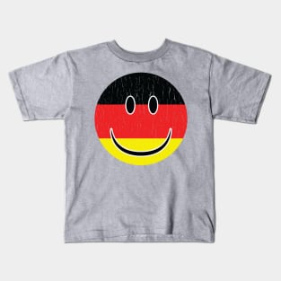 Smiley Germany Flag Fan German Fan Gift Kids T-Shirt